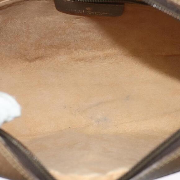 GUCCI GG Supreme Web Sherry Line Shoulder Bag Pvc Beige Gold Red - Picture 16 of 16